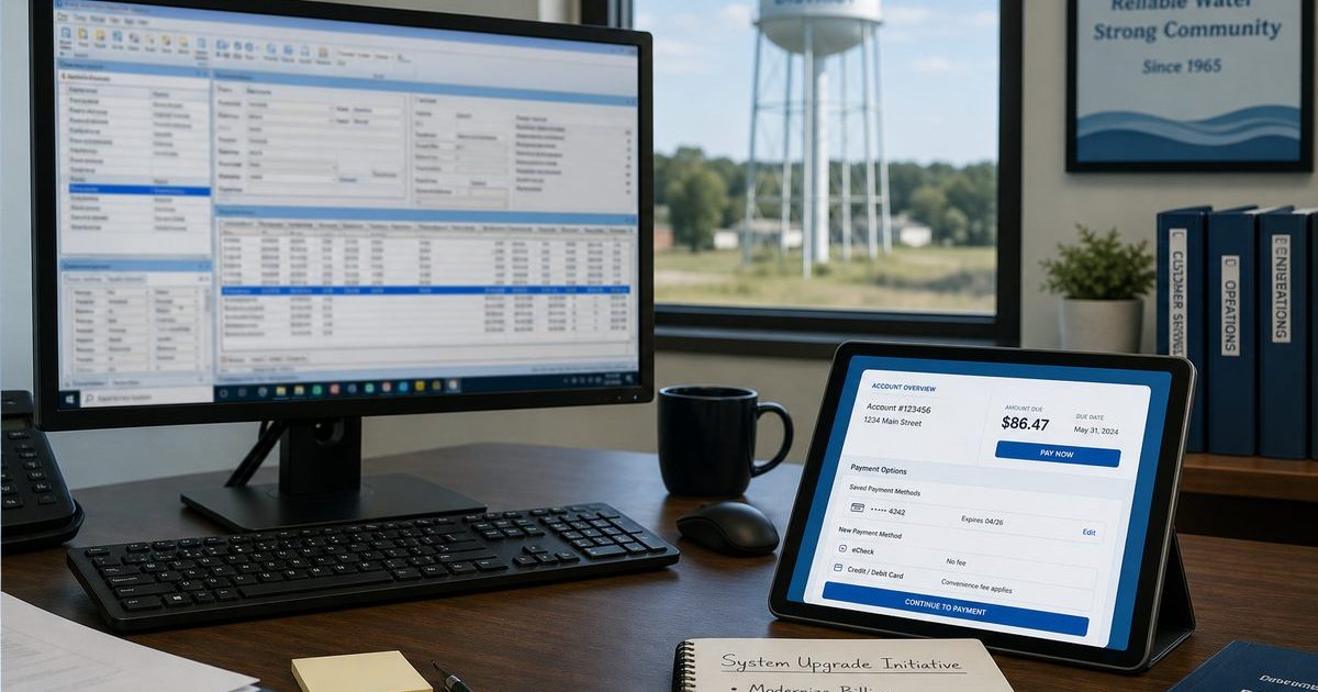 Desktop billing workstation and member portal tablet