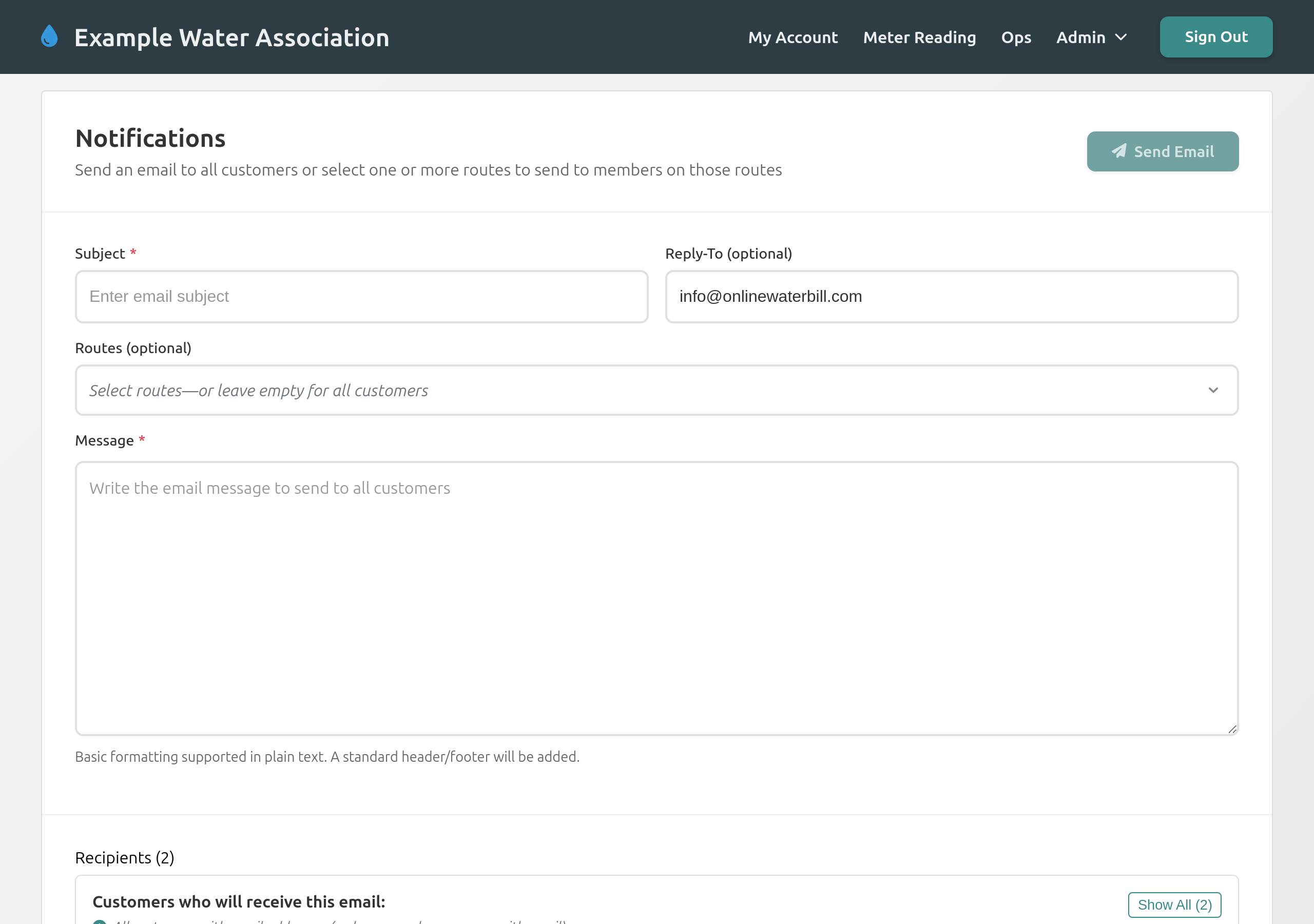 Customer communications